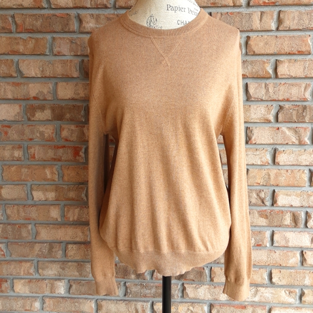 Land's End Canvas 1963 Long Sleeve Cotton/Cashmere Blend Sweater Size Medium.